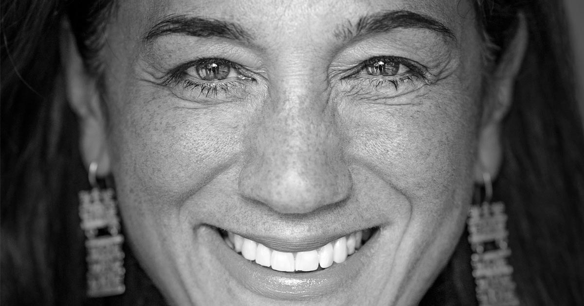 Cristina Mittermeier close up and smiling the biggest super smile ever.