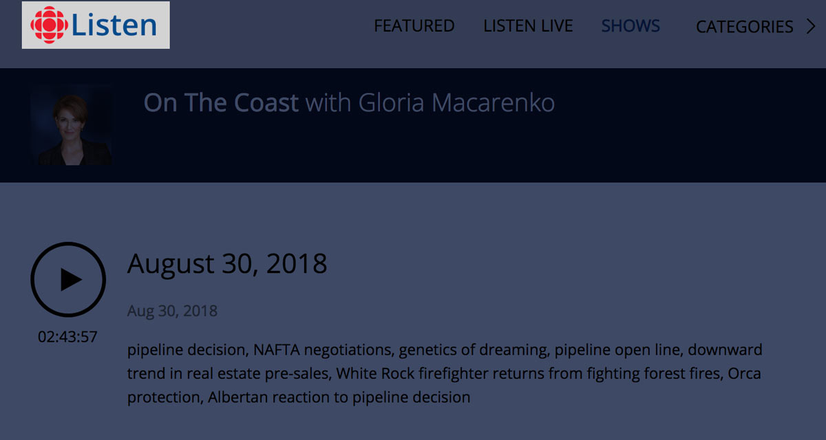 Misty MacDuffee with Gloria Macarenko on CBC’s On the Coast